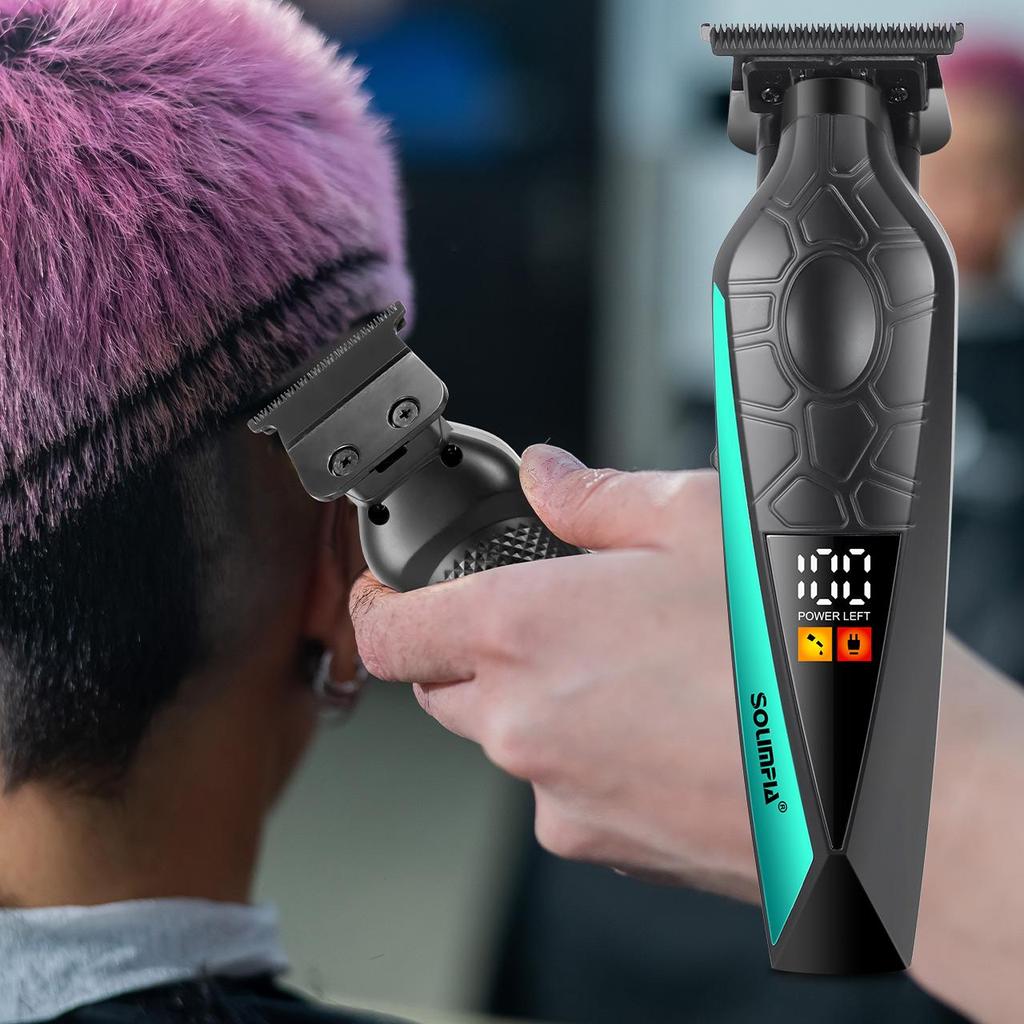 Solimpia Barber Haarschneider Professionelle Haarschneidemaschine Wiederaufladbarer Elektrischer Bartschneider Rasierer Nass und Trocken Haarschnitt