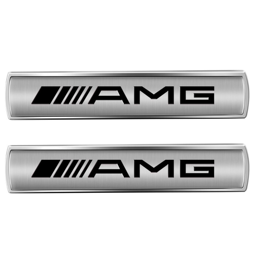 GLC GLB 2pcs 3D AMG Metal Car Emblem Seat Logo Clips Console Decoration Badge Stickers Emblem Accessories For Benz W212 W177 W2