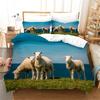 3D Printed Sheep Duvet Cover with Pillow Cover Bedding Set Single Double Twin Full Queen King Size Animal Bed Set Bedroom Decor