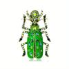Men Women Enamel Scarab Brooch Fashion Insect Rhinestone Pin Beetle Badge Accessories
