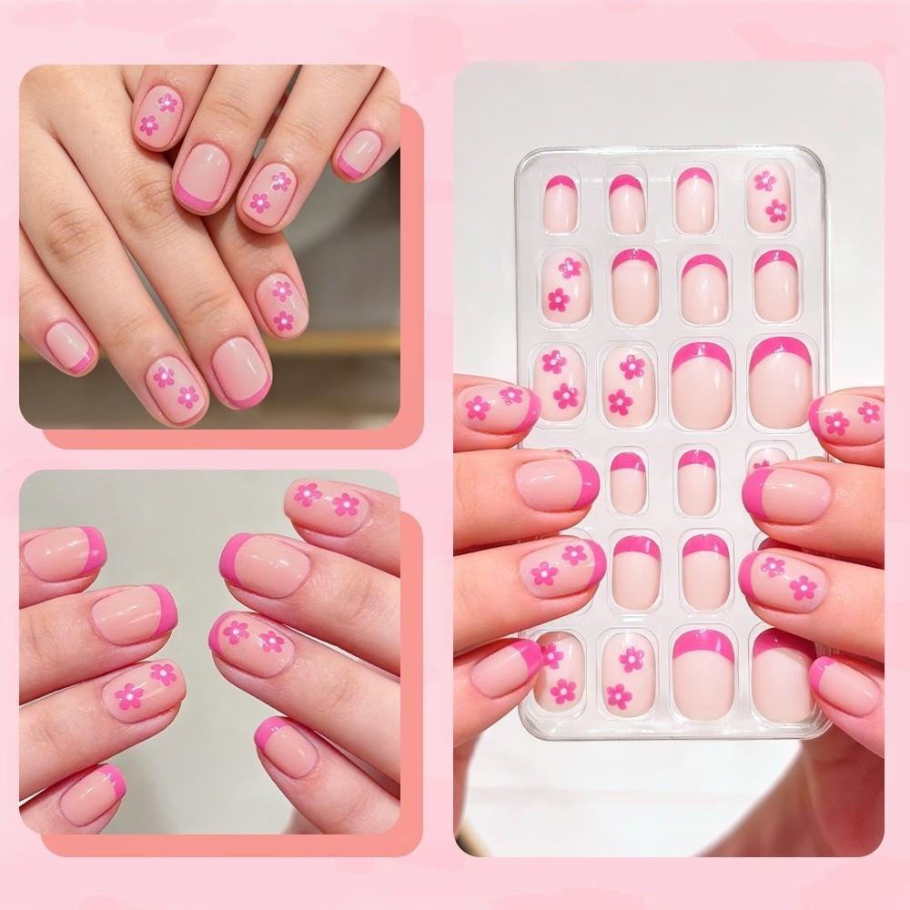 120 stuks Kleurrijke Press-On Nagels Glanzende Afwerking Kinder Press-On Nagels Nep Nageltips voor Kinderen