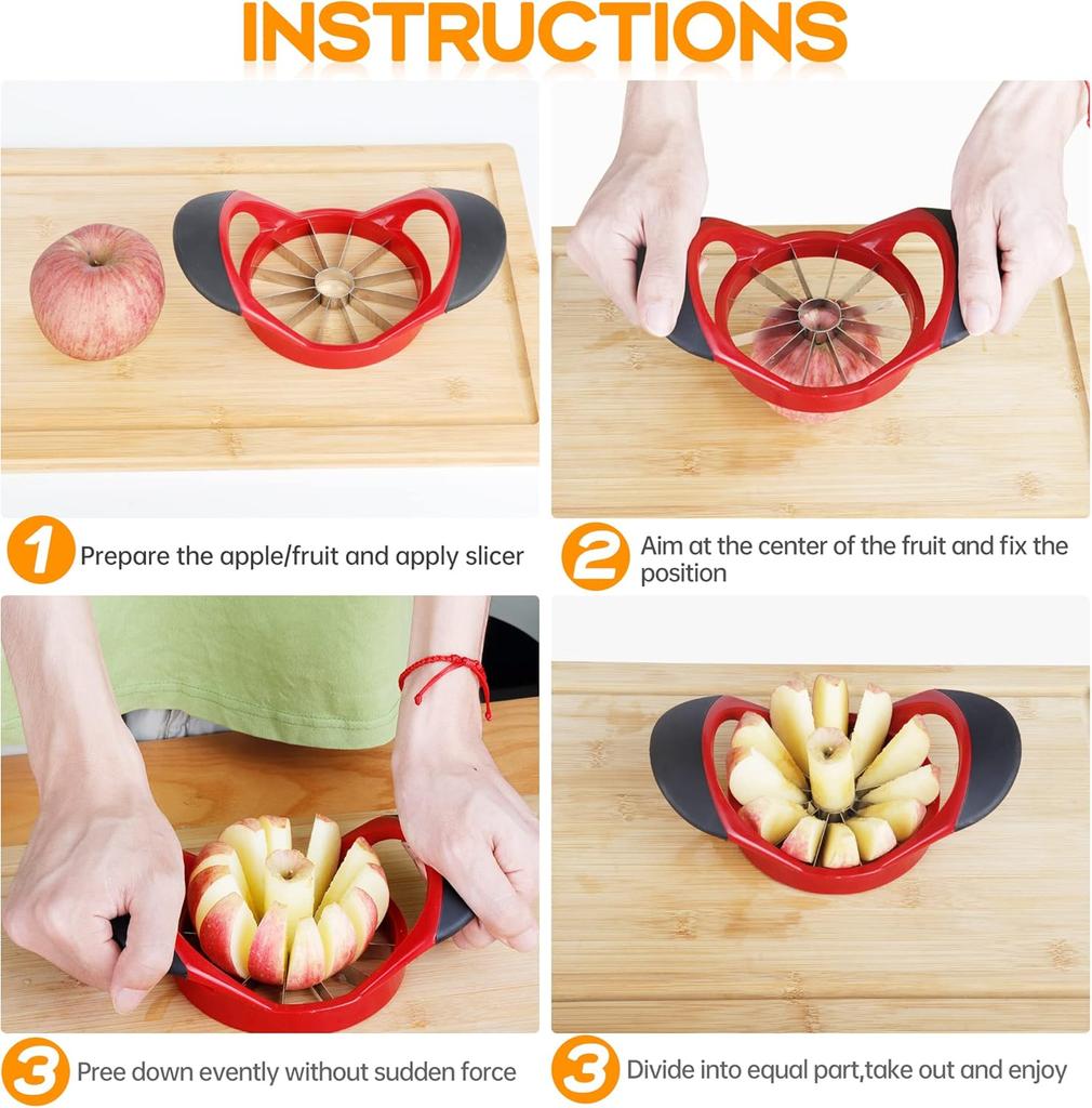 AppleSlicer Stainless Steel Apple CorerpeelerfruitCuttersuper SharpApple Knifemultifunctional KitchenTools