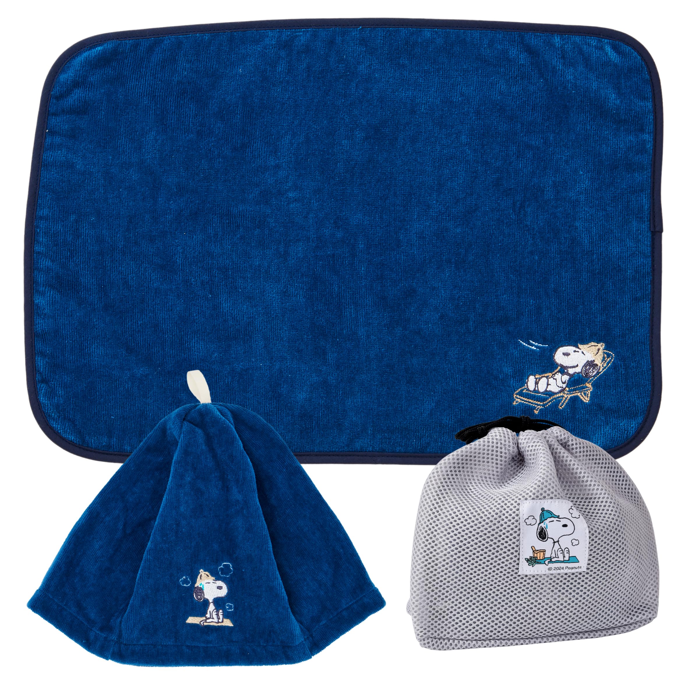 

Nishikawa Snoopy Sauna Hat Sauna Hat Cotton Towel Plain with Made in XT94606661 PN4674 Imabari-made & Set, 21x18cm, Washable, 100% Fabric, One-Point