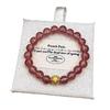 High-End Natural Strawberry Quartz Beaded Bracelet with Gold Accent - Women's Jewelry for Wealth and Luck