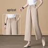 Women's High-Waisted Wide-Leg Cotton Linen Summer Pants