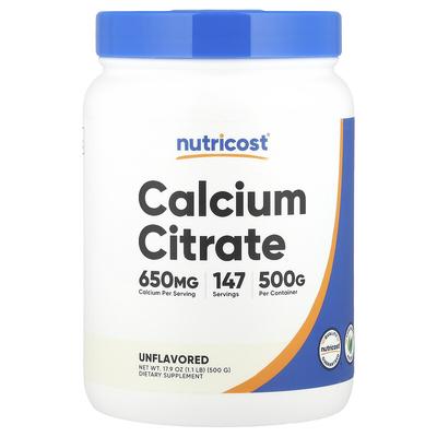 Calcium Citrate, Unflavored, 17.9 Oz (500 G)
