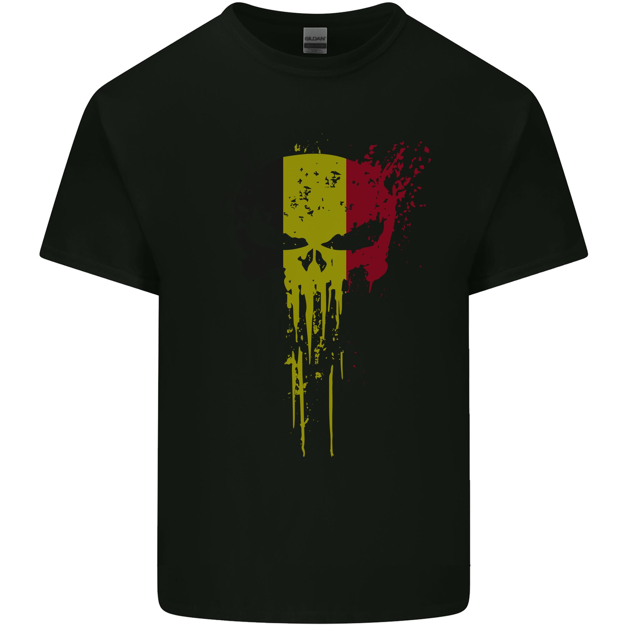 Belgium Skull Gym Training Bodybuilding Unisexs Light Cotton TShirt S