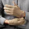 Keep Warm Winter Velvet Mittens  Full Finger Gloves Soft Men Gloves  Male