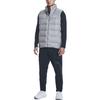 Under Armour Solid Color Logo Print Zip-Up Collar Sleeveless Vest Men Tops Gray 1372650-558