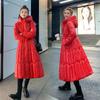 Winter Women Jacket Long Parkas Female Down Cotton Hooded Thick Warm Jackets Windproof Casual Ladies Coat Outerwear