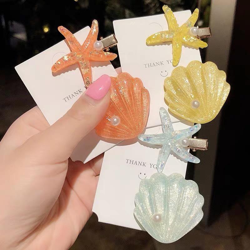 Korean Style Dreamy Seashell & Starfish Hair Clip