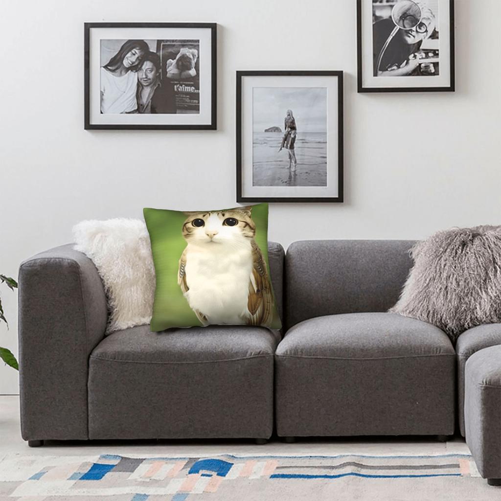 Pet Cat Funny memes Pillow Cover  Kawaii Pillow Case For Couch Sofa Bedroom Square Pillowcases Gift