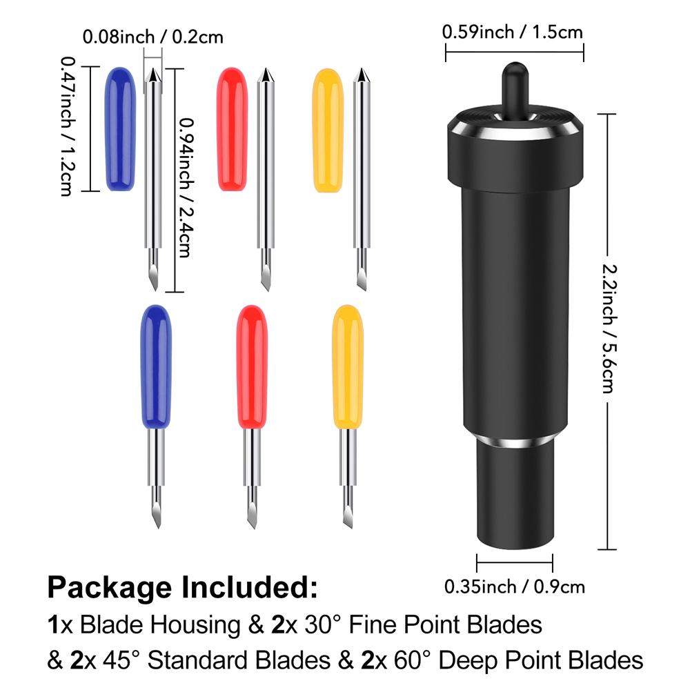 

Deep Cut Blade for Maker 3/4/Maker/Explore 3/4/Air 2/Air/One/Venture,Deep Point Blade Housing for Cutting Metallic/Leather
