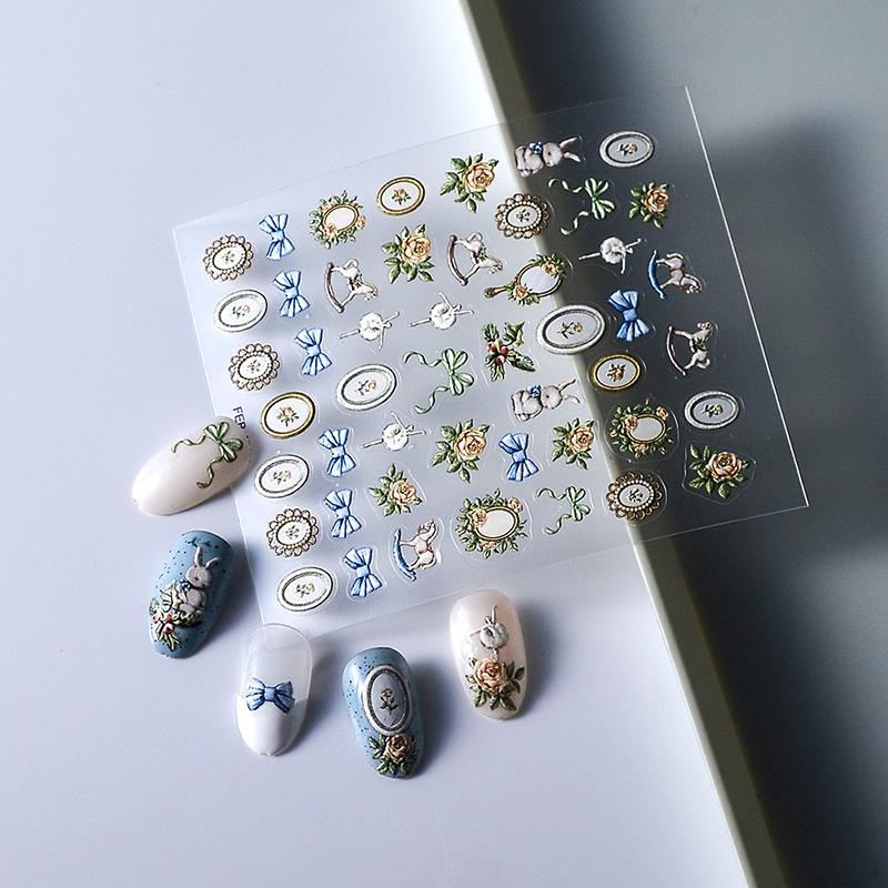 Nail Relief Stickers Nail Three-Dimensional Stickers Nail Decoration Diy Pretty