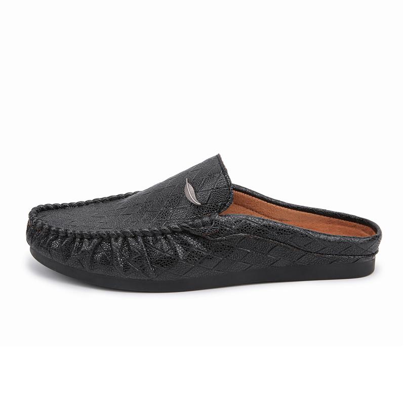 

Полуботинки для мужчин Лоферы Тапочки Искусственная кожа Мужские шлепанцы Дышащие мюли Сандалии с закрытым носком Уличные Легкие Слипоны Балетки 39 чёрный