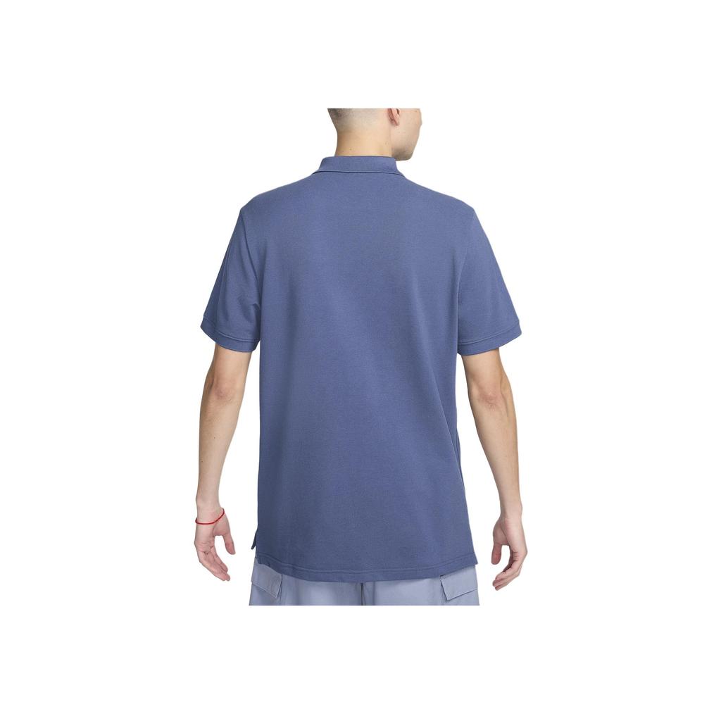Nike Sportswear Classic Soft Comfortable Solid Color Short Sleeve Polo Shirt Men Tops Diffused-Blue CJ4456-491