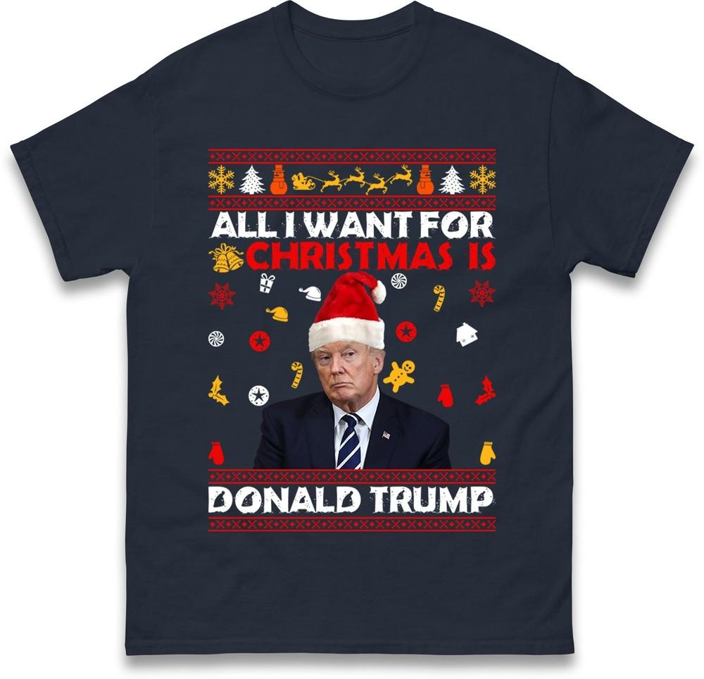 Merry Trumpmas T Shirt Maga Xmas Trump Top Xmas Festive Donald Gift Tee Top