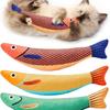 Cat Toys Fish,Teeth Grinding Catnip Toys,Soft and Durable,Kitten Toys Interactive Sounding Cat Chew Bite Plush Toys Cat Supplie