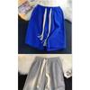 Solid Shorts Summer Men's Fashion Trendy Brand Lightweight Drawstring Basketball Sports Fitness Middle Pants