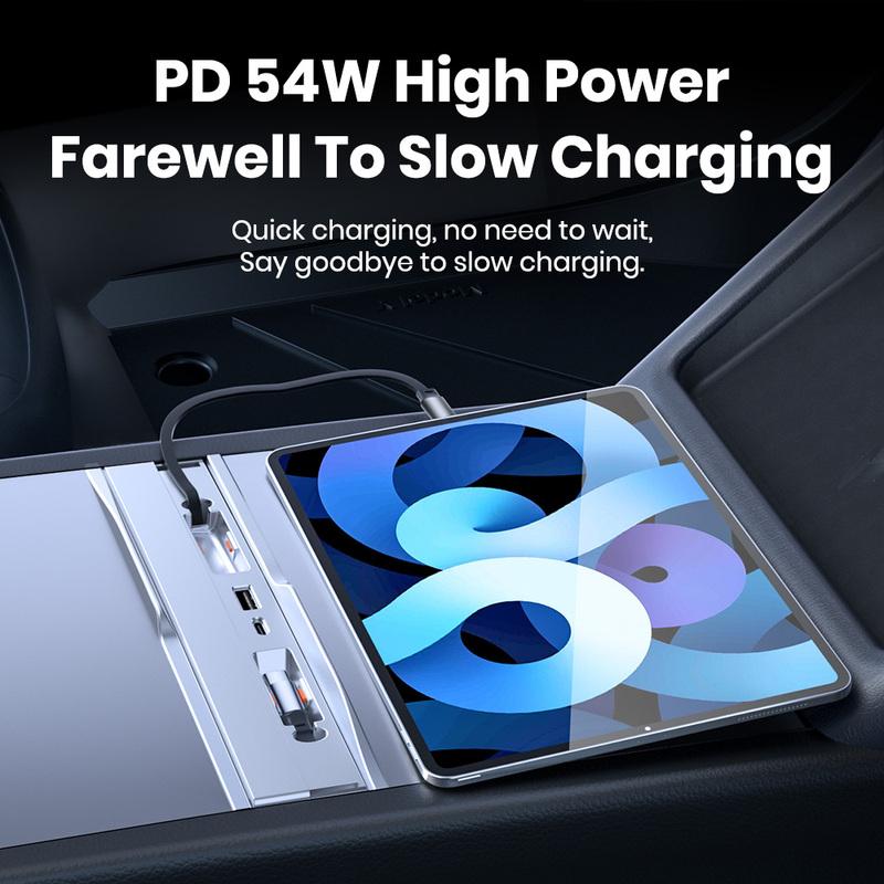 YZ For Tesla Model 3/Y/YLHighland Juniper Docking Station Fast Charger Intelligent Expansion Dock Central Control Charging Shunt