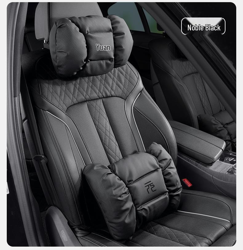 BYD Yuan Plus Neck & Lumbar Support Red Headrest for 25 Models - Car Interior Accessory