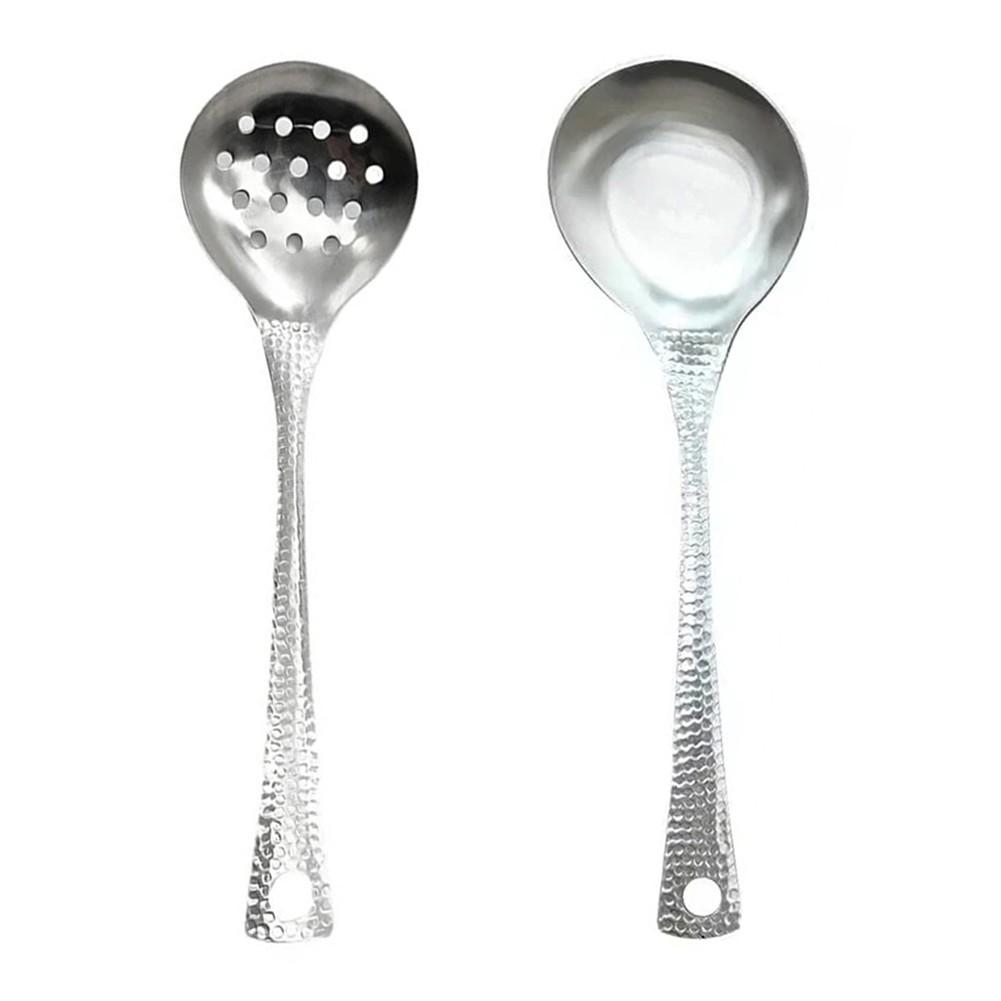 Hot Pot Spoon Long Handle Strainer Stainless Steel Soup Spoon