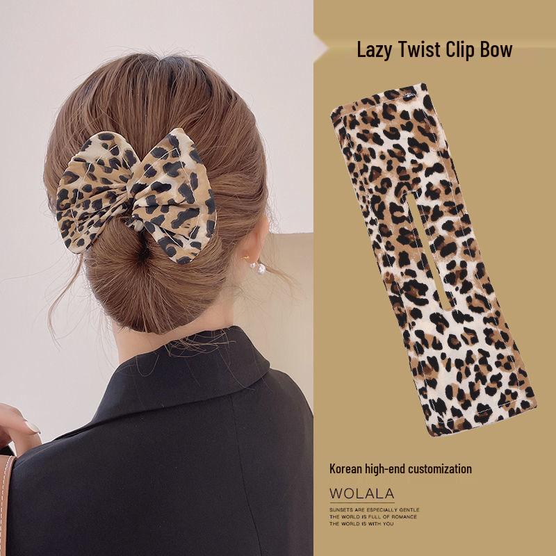 

Корейская трендовая заколка-бант для волос для студентов – Стильный аксессуар для пучка и скручивания для женщин