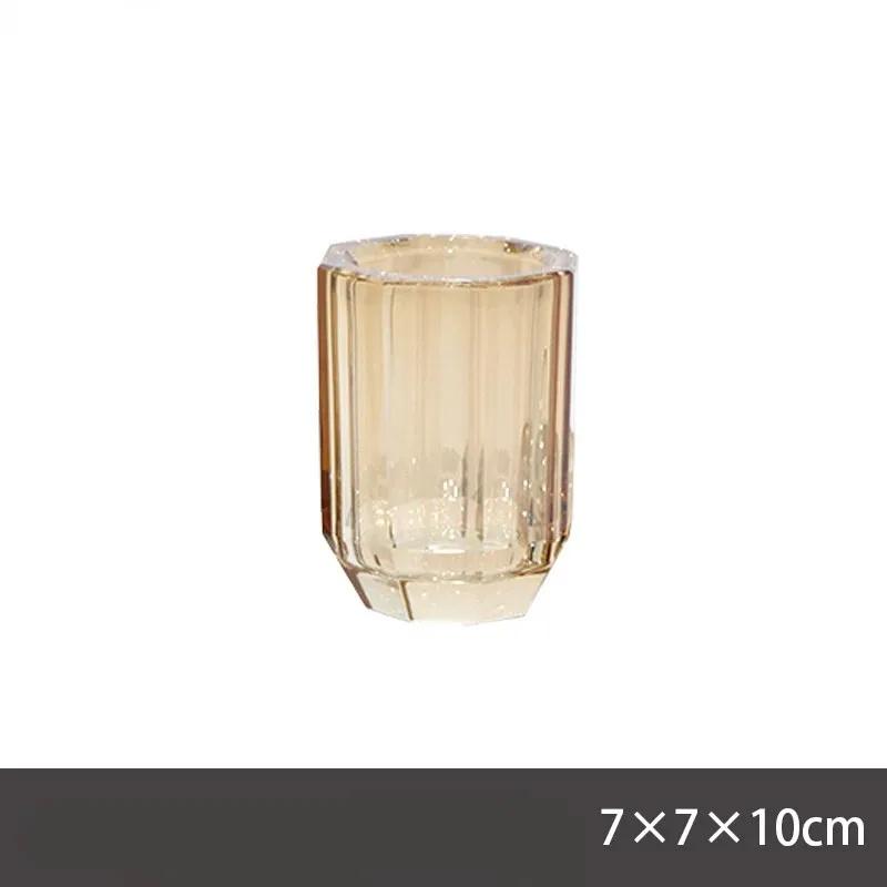 1pc Nordic Portable Crystal Home Hotel Bathroom Decor Ornaments Soap Dish Lotion Bottle Mouth Cup Decorations Crafts