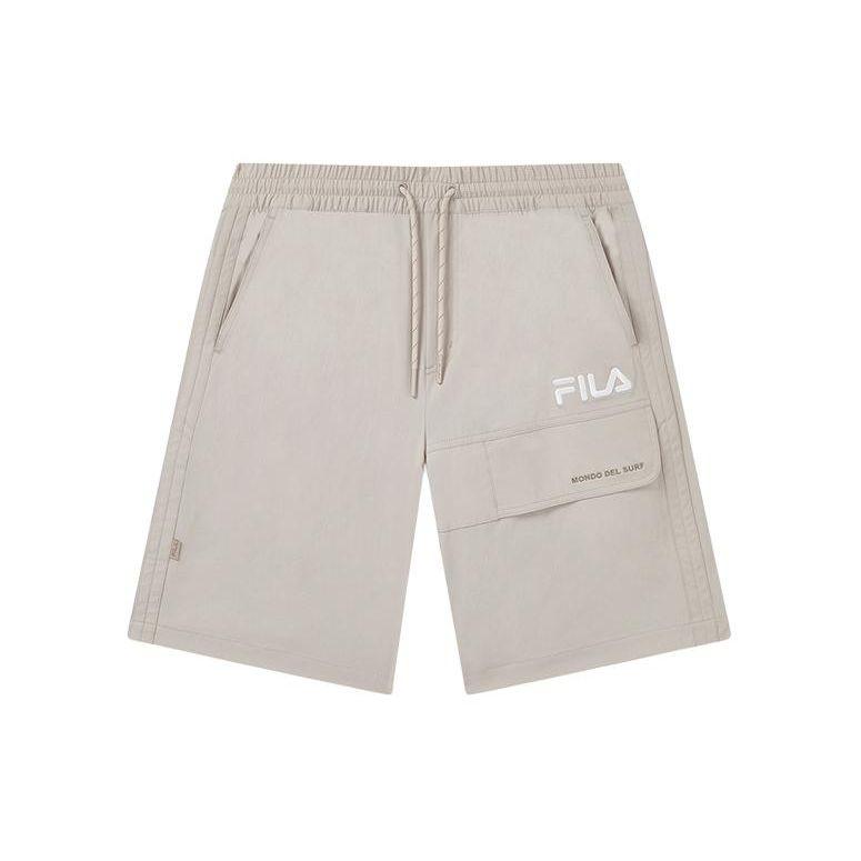 

FILA Letter Lace-Up Mid-Waist Straight Loose Cargo Shorts Men Shorts Quail F51M429805A-LK L