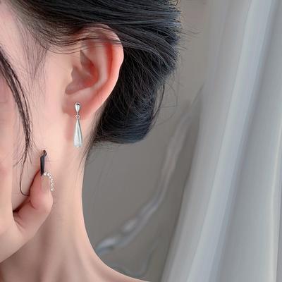 Brushed Drop-shaped Earrings Smart Long Earrings  Cool Style  Simple Earrings with Temperament