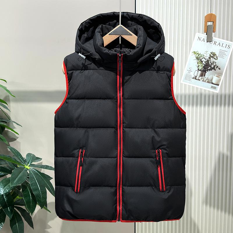 Podzimní a zimní pánská vesta péřová bavlněná bunda ramena teplá vesta svrchní oblečení koňská bunda