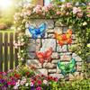 Colorful Outdoor Sculpture Wall Decor Metal Butterfly Butterfly Wall Art Decor  Patio And Fence