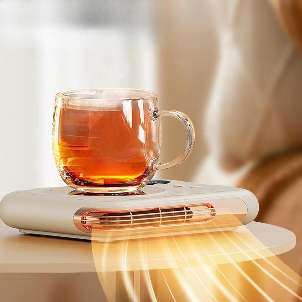 Cup Warmer Tea Water Milk for Chocolate Desk Beige