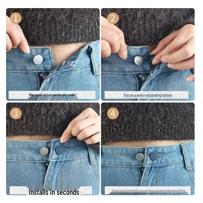 Retractable Detachable Waist Extender Button for Jeans