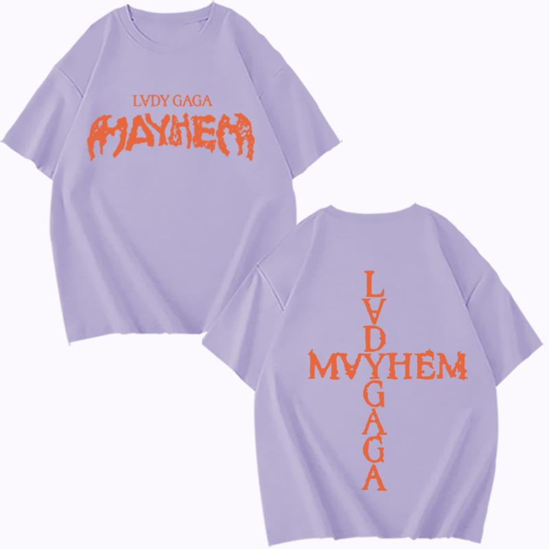 Lady Gaga Mayhem New Album T Shirt men women Oversized 100% Cotton cool Hot sale short sleeve Summer print Unisex plus size tops