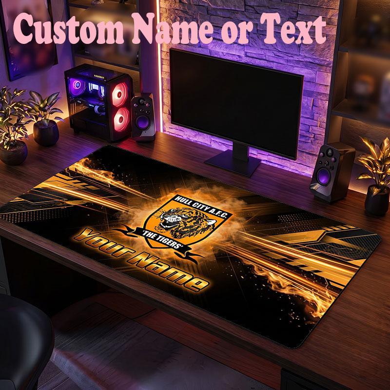 Hull FC Customized Name Text Mouse Pad, Large Desk Mouse Mat Personalized Home Office Present