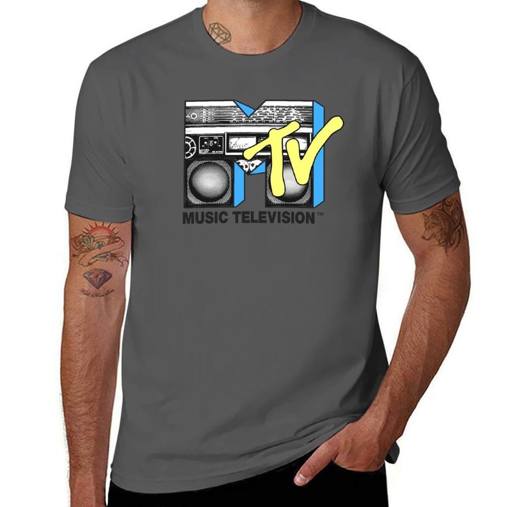 t Fill mens shirts Boombox man Logo shirts MTV graphic Yellow t Black graphic And T-Shirt