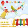 13Pcs Parrot Toy Set Wooden Assorted Style Combination Bird Toys Swing Chewing Training Toys Pet Supplies Bird Cage Accessories