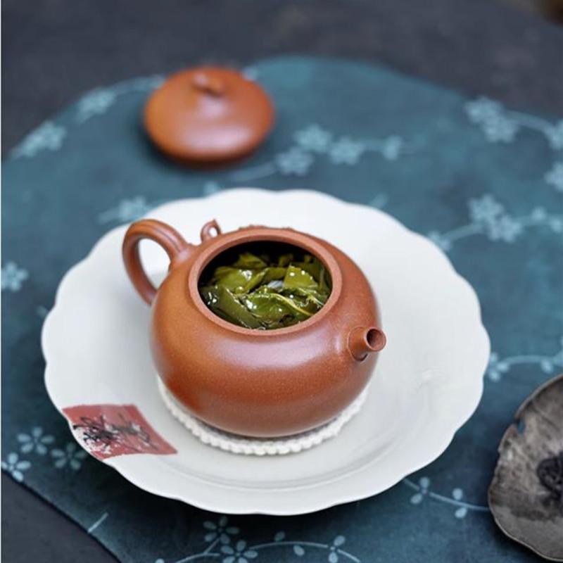 Chinese Yixing Purple Clay Teapot Creative Handmade Gourd Tea Pot Beauty Tea Infuser Kettle Raw Ore Zisha Tea Set Teaware 130ml