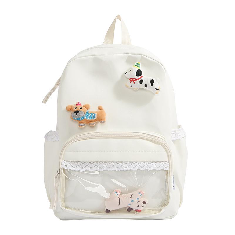 Schoolbag Japanese ins cute kitten print backpack junior high school college student schoolbag college wind backpack versatile backpack