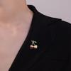 Lustrous Cherry Brooch Jewelry Accent Vibrant Green Zircon Cherry Brooch Unique Designs Badge for Clothing Decoration
