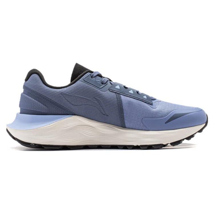 Li Ning Yufeng Comfortable Shock Absorbing Durable Low Top Running Shoes Men Sneaker Gray Blue ARST055-4