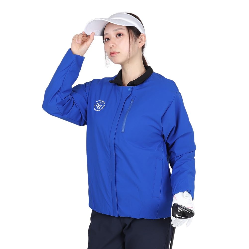 

Le Coq Sportif Golf Stretch Forcer Collarless Heat Cold BL00 Size L Blouson, Windproof, Navi, Weather, Golf, Women s, LG4FWB01L, (Blue),