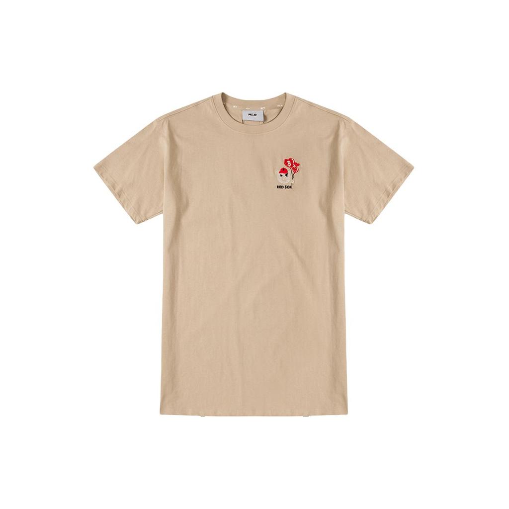 New MLB Short Sleeved Dress Women's Khaki 3FOPEC223-43BGS