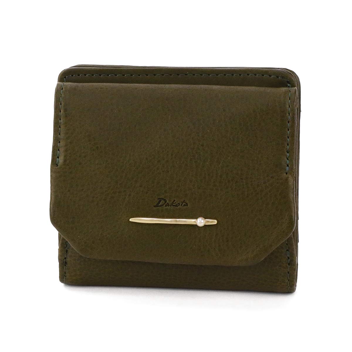 

Bifold Wallet with Coin Purse Genuine Leather Perla Green [Dakota] Women s DA-30050-50 зелений