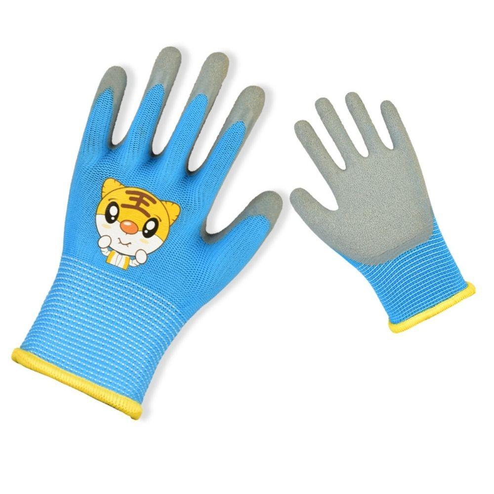 Non-Slip Kid Gardening Gloves Breathable Durable Garden Work Gloves Animal Pattern Collect Seashells Children Protective Glove