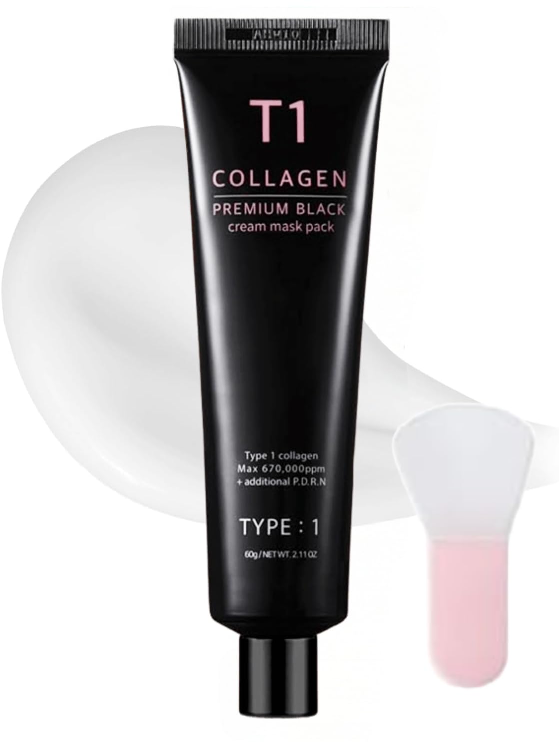 T1 Collagen Pack Premium Black 60g, Коллаген, Сияющая кожа, Маска для лица с коллагеном, Корейская косметика