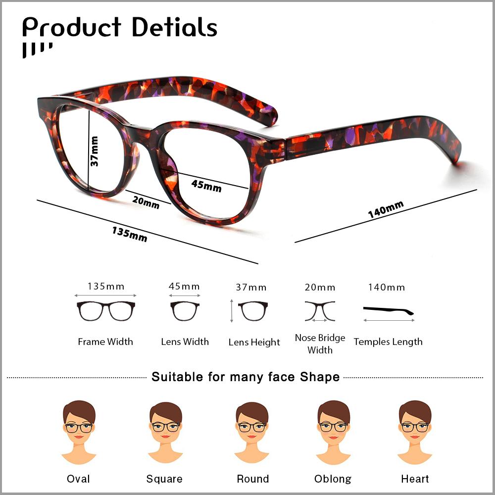 Turezing Fashion Ladies Reading Glasses Personality Print Flower Frame Decorative Eyeglasses +2.0+2.5+3.0+3.5