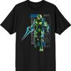 Tricou Negru cu Gât Rotund și Mânecă Scurtă pentru Bărbați, cu Logo UNSC Master Chief din Halo Infinite