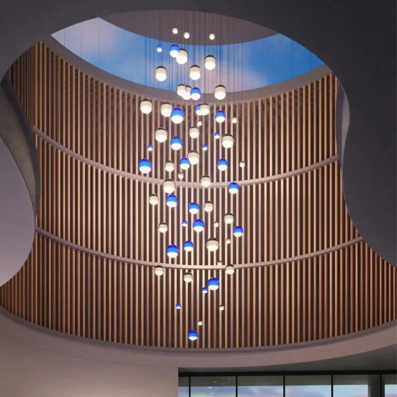 Modern Glass Ball Pendant Light Led Chandelier Home Appliance Room Decor Lamp for Bedroom Gradient Indoor Lightings Fixture